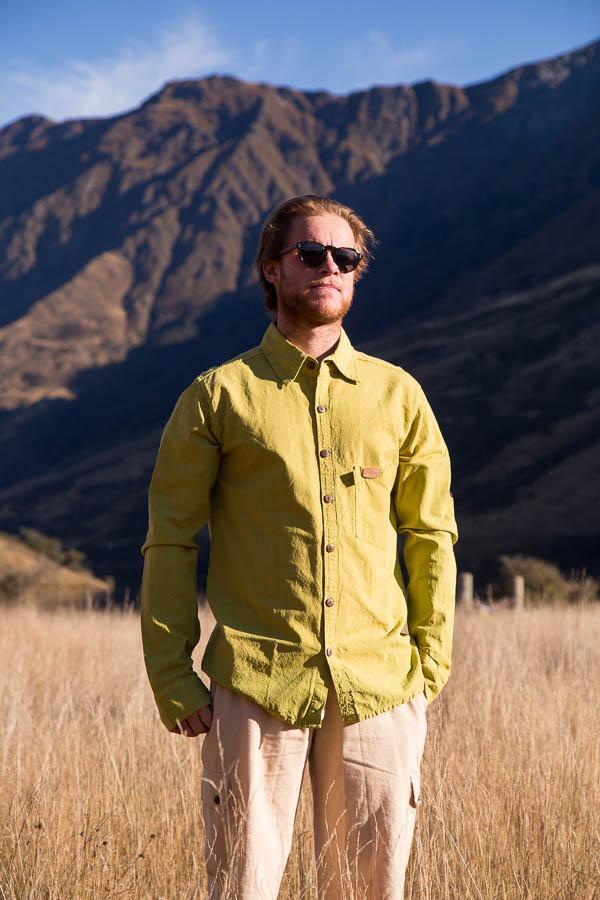 Button Placket Cotton Shirt-CLOTHING / SHIRTS-Choice Fashion (NEP)-Apple Green-S-The Outpost NZ[Mens]