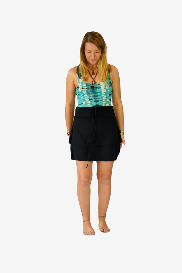Cross Low Back Top-CLOTHING / TOPS-Jordano Shop (THA)-Tie Dye-Turquoise-The Outpost NZ