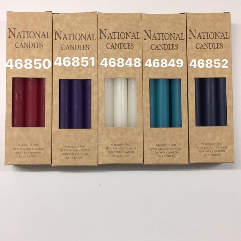 Household Candles 6 Pack-NZ CANDLES-National Candles Ltd (NZ)-6 pack x240mm-Cream-The Outpost NZ