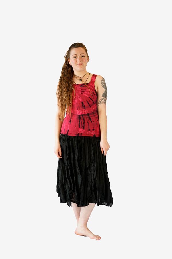 Lattice Back Top-CLOTHING / TOPS-Jordano Shop (THA)-Tie Dye-Red-The Outpost NZ