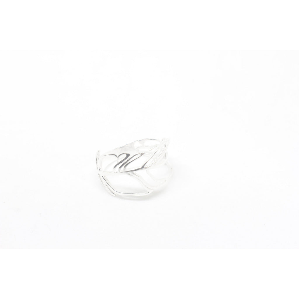 Moana Leaf Silver Ring-JEWELLERY / RINGS-Moneyhong Jewelry (THA)-52-The Outpost NZ