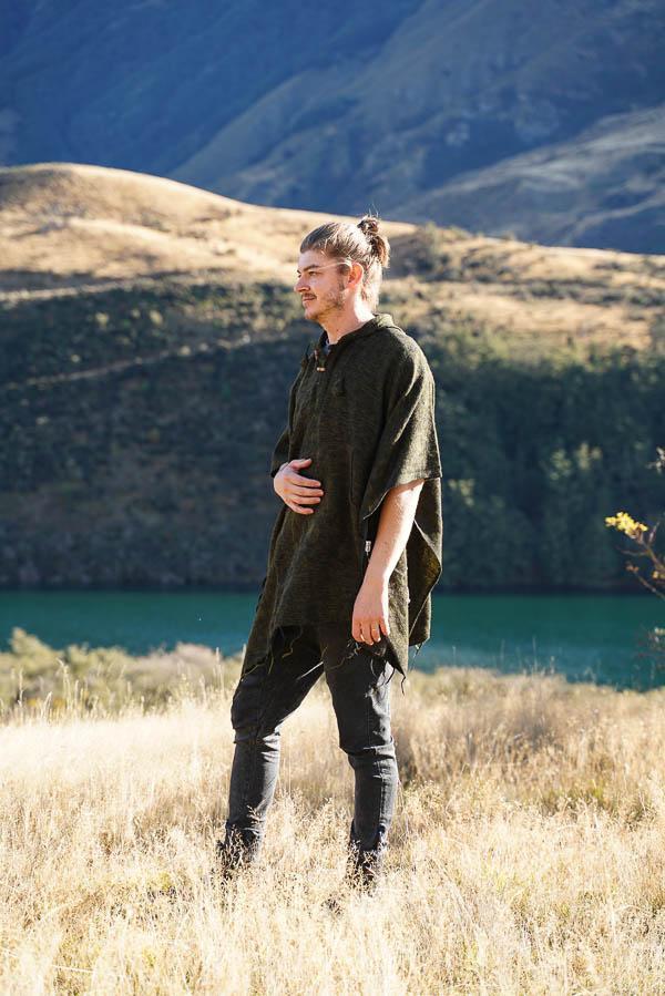Mountain Poncho-CLOTHING / PONCHO-The Look Fashion (NEP)-Olive-The Outpost NZ