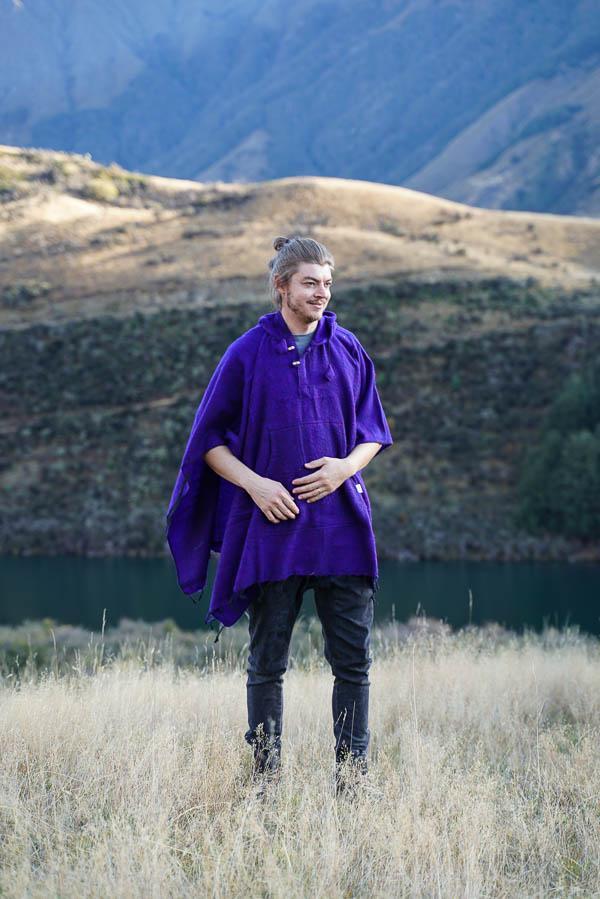 Mountain Poncho-CLOTHING / PONCHO-The Look Fashion (NEP)-Violet-The Outpost NZ