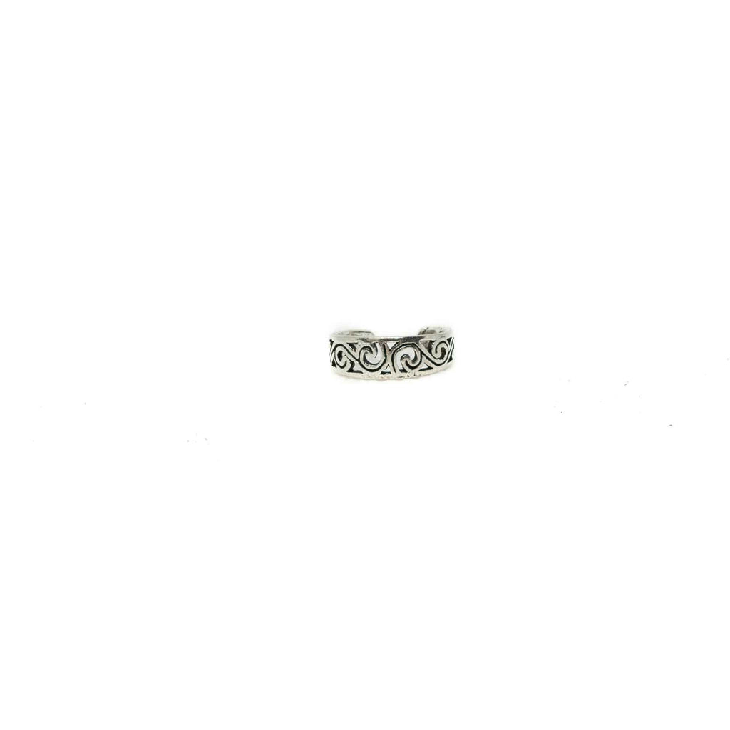 Silver Pinky or Toe Ring-JEWELLERY / RINGS-Mimi Silver (THA)-Cut spiral-57-The Outpost NZ