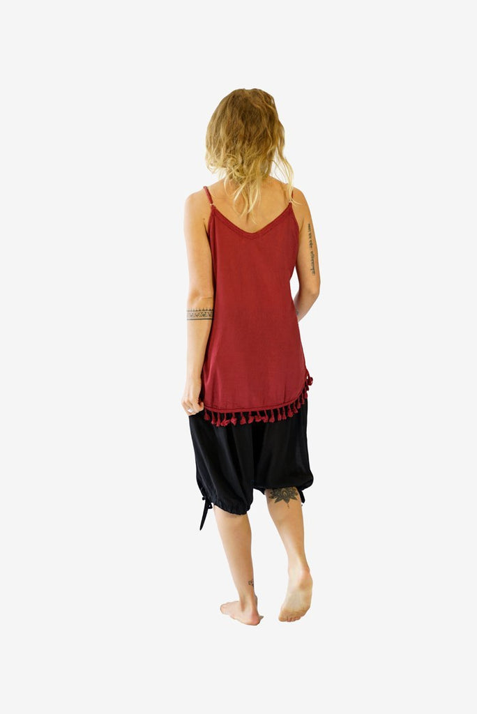 Tassie Top-CLOTHING / TOPS-Porchongcharoengarment (THA)-Maroon-The Outpost NZ