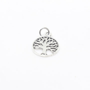 Tree of Life Circle Charm-JEWELLERY / NECKLACE & PENDANT-Mimi Silver (THA)-The Outpost NZ