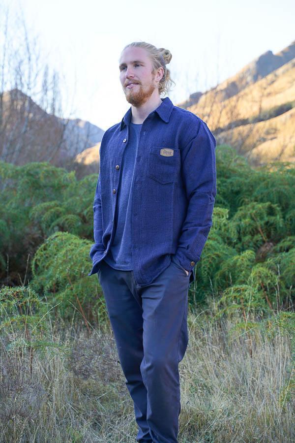 Waffer Shirt-CLOTHING / SHIRTS-Lovely Felt (NEP)-Navy-M-The Outpost NZ[Mens]