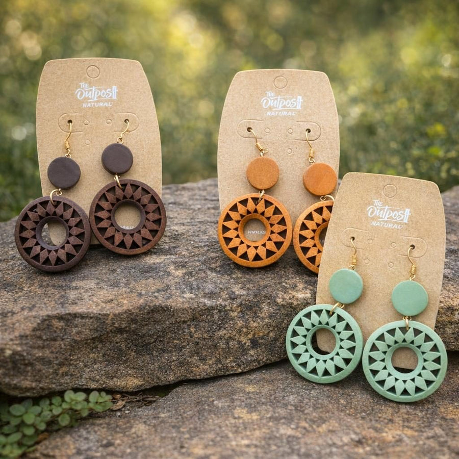 Mandala Wood Drop Earrings [anookz:bc6ae1bf-ef01-4698-930a-2e598c46a2c2]