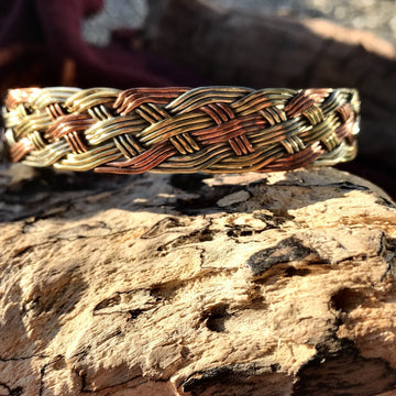3 Metal Wire Knot Woven Bangle-JEWELLERY / BANGLE-Craft for Culture Traders (NEP)-The Outpost NZ