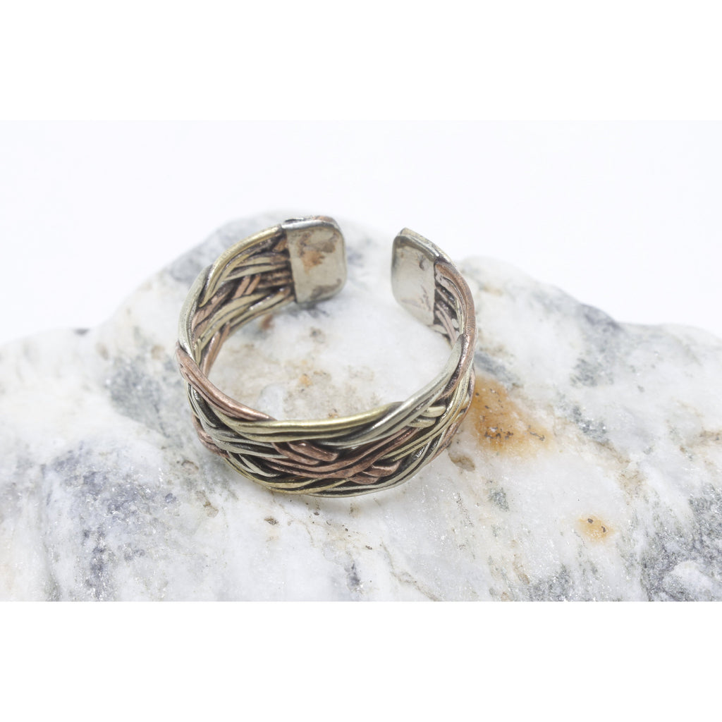 3 Metal Woven Ring-JEWELLERY / RINGS-Craft for Culture Traders (NEP)-The Outpost NZ
