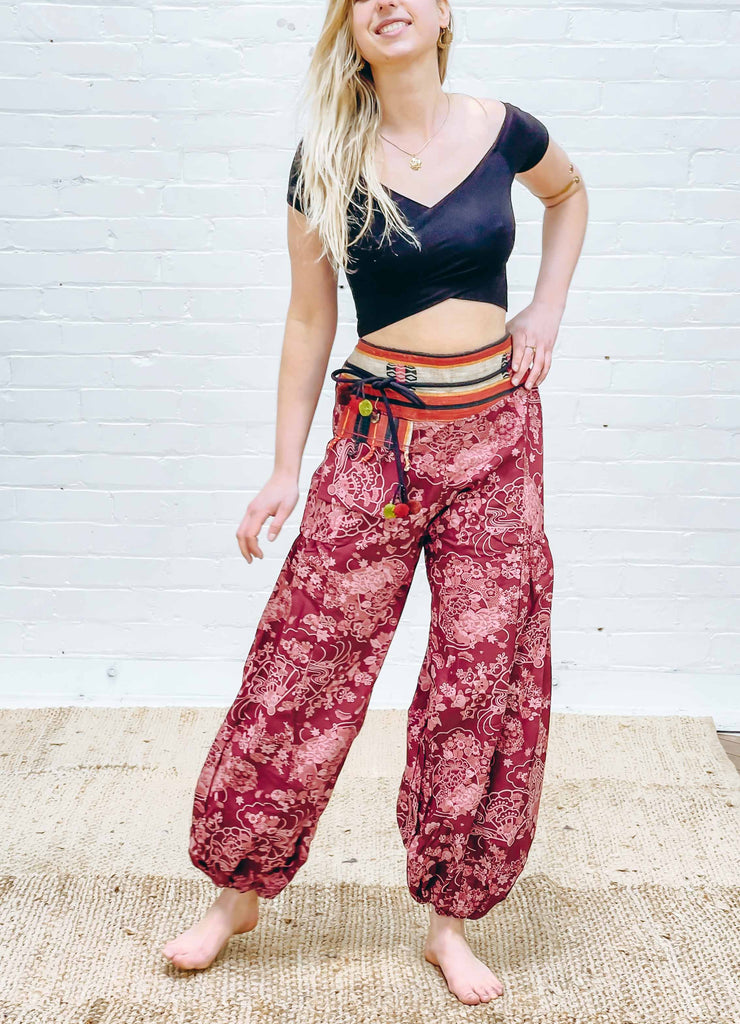 Thick Patchwork Pants Bohemian Summer Bright Comfy Men and Women Hippy –  Like International