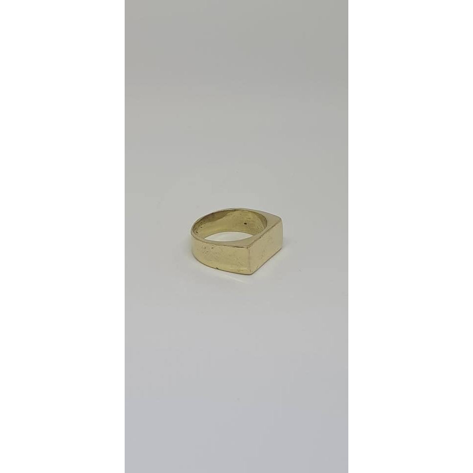Hugo Square Brass Rings - The Outpost NZ