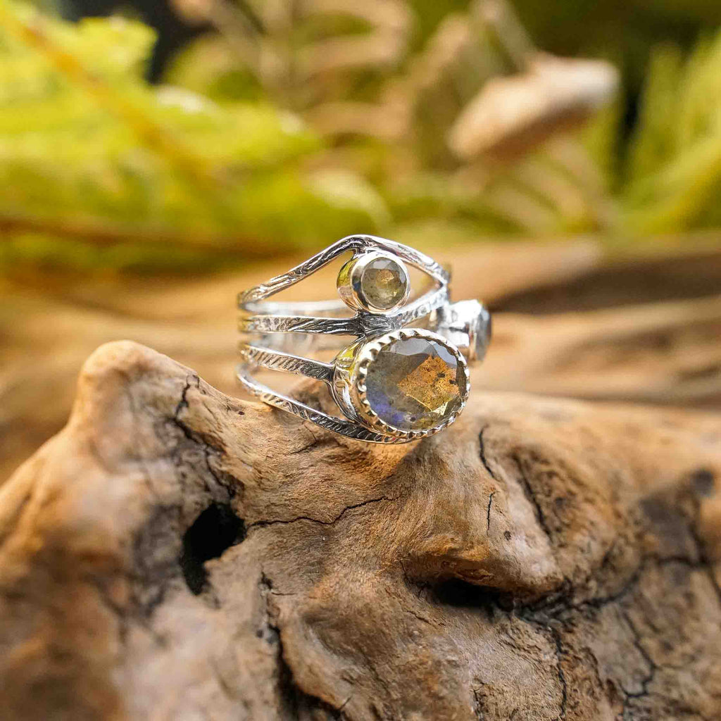 Arwen Cut Stone Sterling Silver Rings - The Outpost NZ