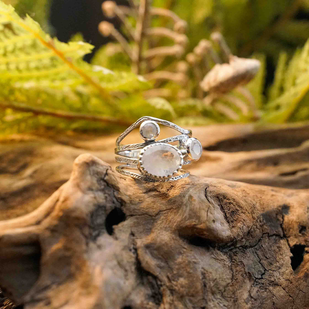 Arwen Cut Stone Sterling Silver Rings - The Outpost NZ
