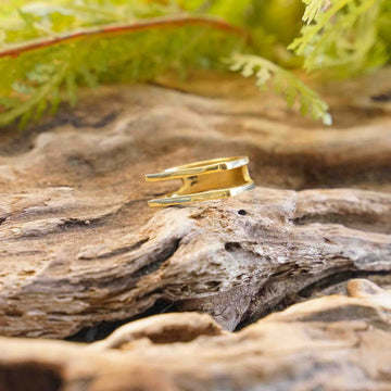 Hugos Cousin Square Brass Rings - The Outpost NZ