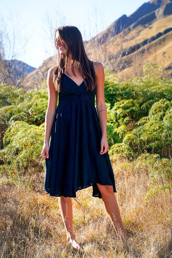 Alanna Dress-CLOTHING / DRESS-Porchongcharoengarment (THA)-Black-The Outpost NZ
