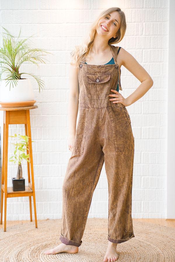 Cruiser Regular Fit Cotton Dungarees - The Outpost NZ