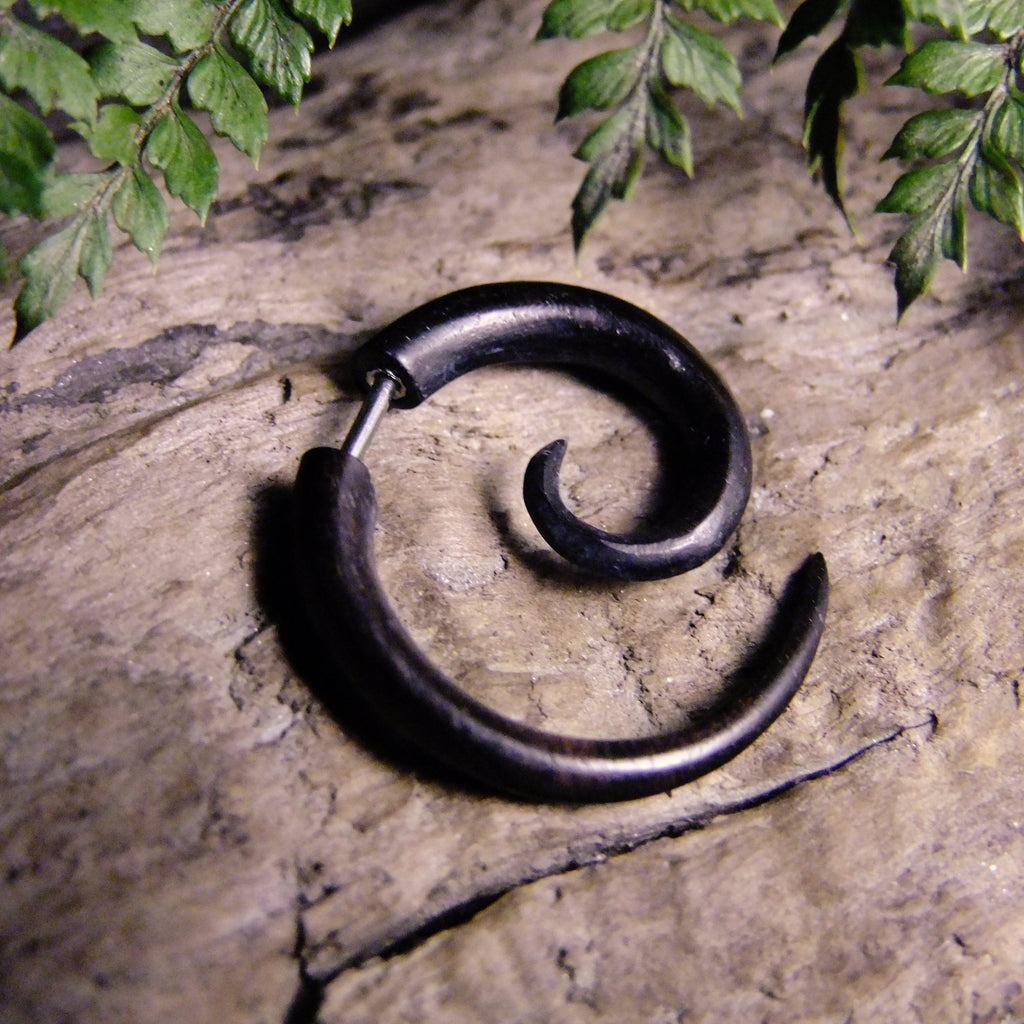 Areng Wood Fake Spiral Stretcher-JEWELLERY / PLUGS & STRETCHERS-Acha Co LTD (THA)-4mm-The Outpost NZ