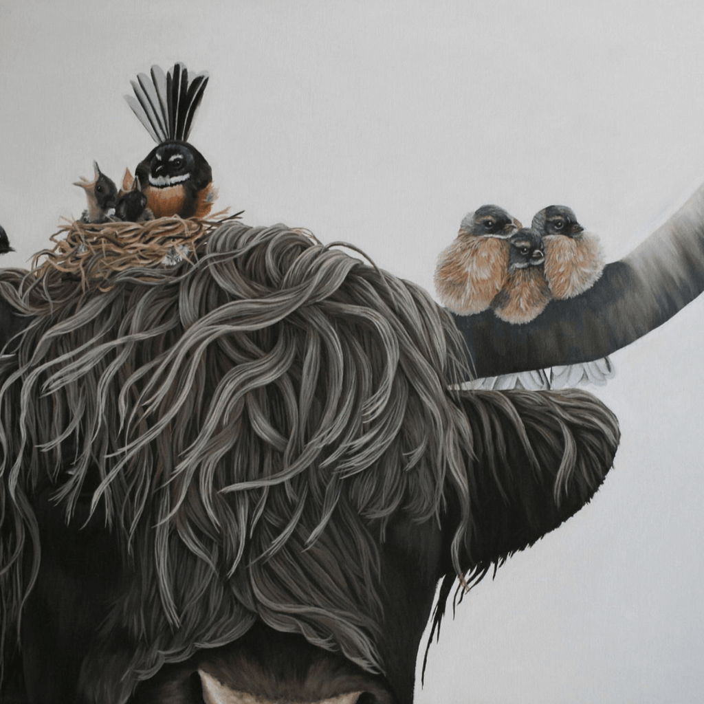 Art Prints by Marie Reid-NZ ART-Marie Reid (NZ)-Hen Pecked-The Outpost NZ