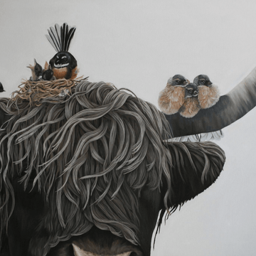 Art Prints by Marie Reid-NZ ART-Marie Reid (NZ)-Hen Pecked-The Outpost NZ