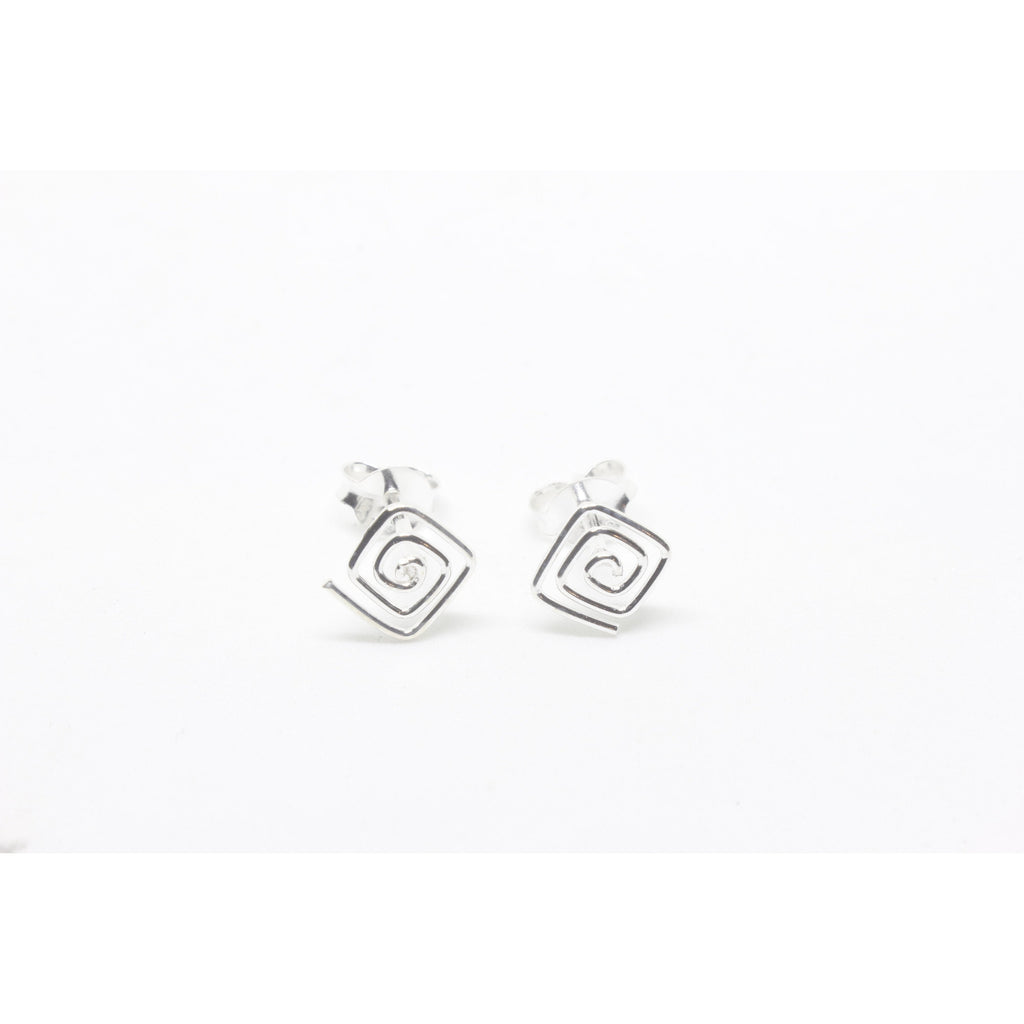 Ava Silver Studs-JEWELLERY / EARRINGS-Mimi Silver (THA)-The Outpost NZ
