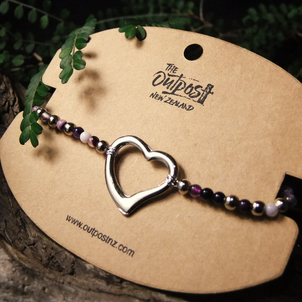 Beaded Symbol Bracelet-JEWELLERY / BRACELET-Choo Choo (THA)-Heart-The Outpost NZ