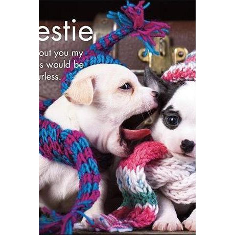 Bestie Puppies Card-NZ CARDS-Affirmations (NZ)-The Outpost NZ