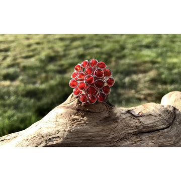 Blossom Bead Ring-JEWELLERY / RINGS-(THA)-Red-The Outpost NZ