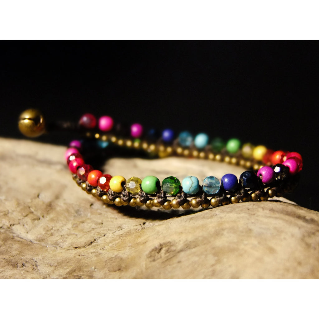 Bollywood Wax Anklet-JEWELLERY / ANKLET-M Square Collection (THA)-Rainbow-The Outpost NZ