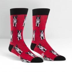 Boston Terrier Men's Crew Socks-NZ ACCESSORIES-Espial Marketing Ltd (NZ)-The Outpost NZ