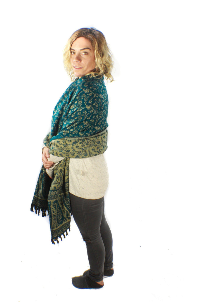 Boteh Shawl-ACCESSORIES / SCARVES-Not specified-Emerald-The Outpost NZ