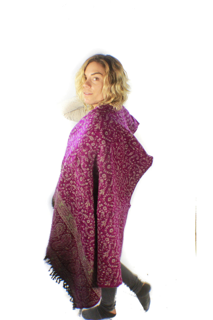 Boteh Shawl-ACCESSORIES / SCARVES-Not specified-Magenta-The Outpost NZ