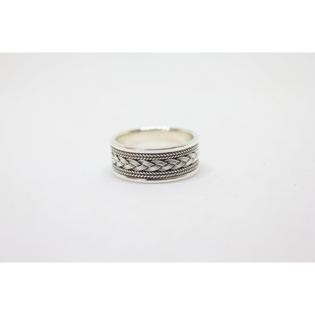 Cable Silver Ring-JEWELLERY / RINGS-Not specified-57-The Outpost NZ