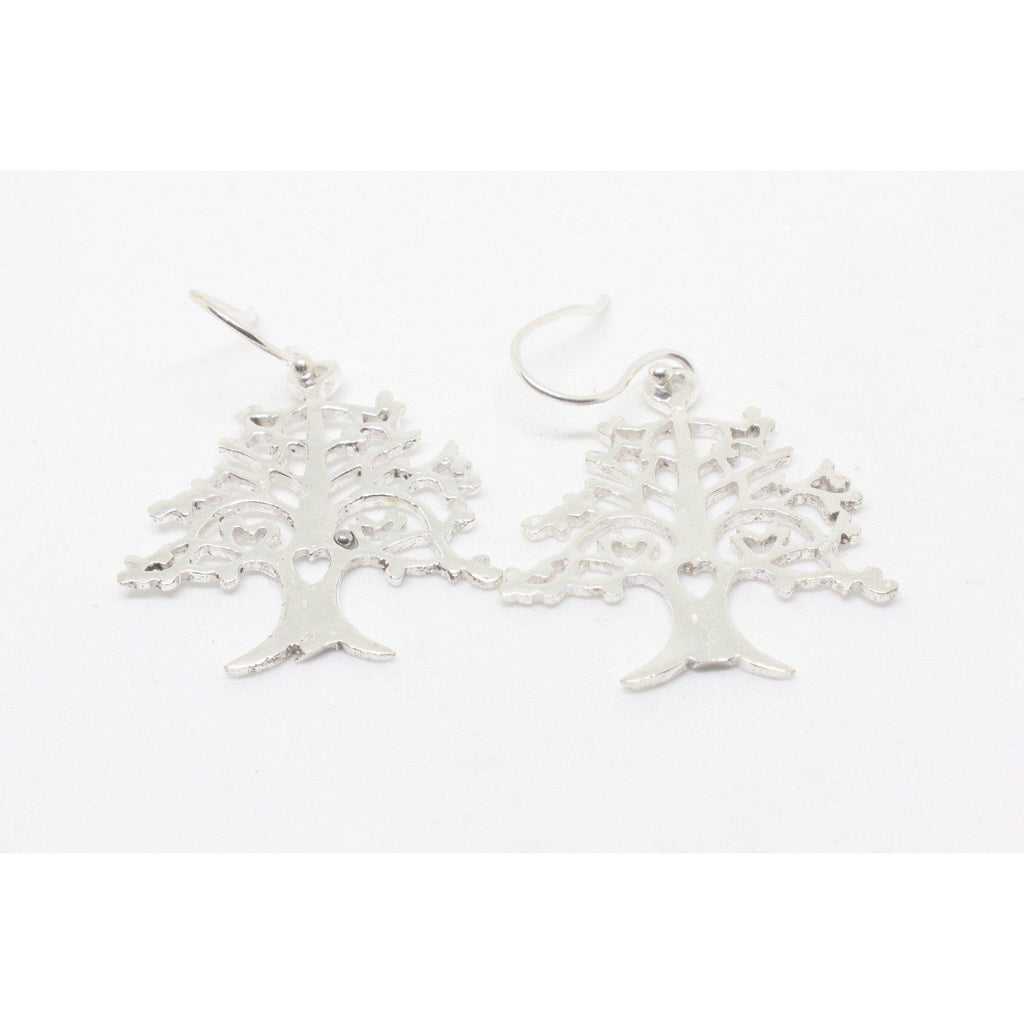Candace Silver Plated Earrings-JEWELLERY / EARRINGS-Gopal Brass Man (IND)-The Outpost NZ