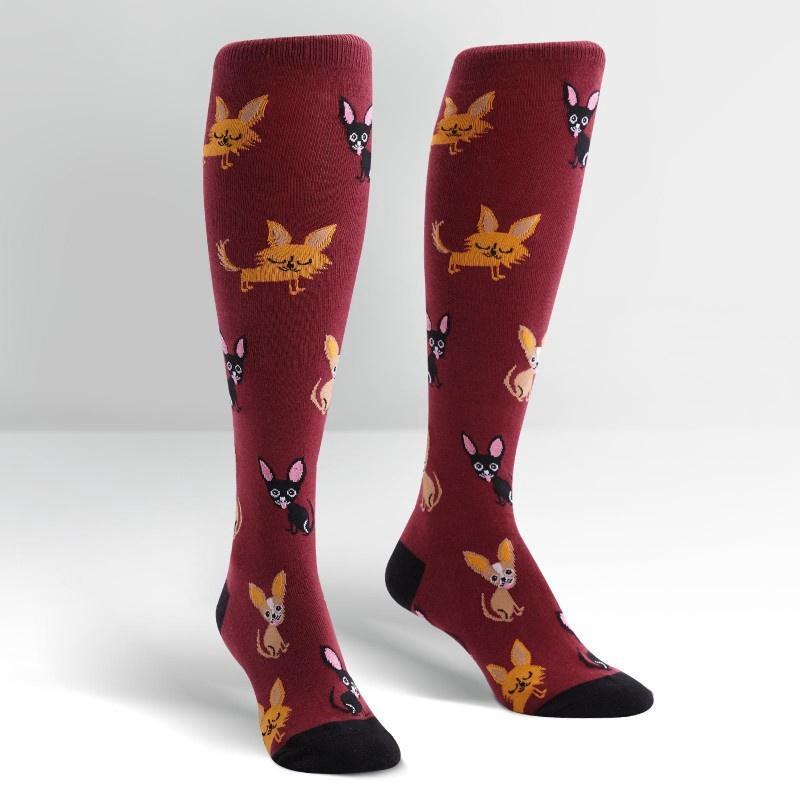 Chihuahua Female Knee Socks-NZ ACCESSORIES-Espial Marketing Ltd (NZ)-The Outpost NZ