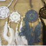 Cotton and Wooden Bead Dreamcatchers-HOMEWARES-Iyada Shop (THA)-6cm-White-The Outpost NZ