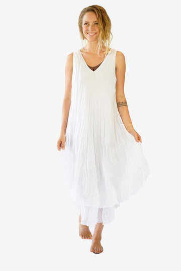 Cotton Monique Dress-CLOTHING / DRESS-Faisamdin (THA)-White-The Outpost NZ