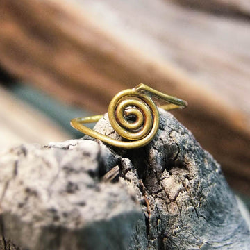 Decha Swirl Brass Ring-RINGS-Not specified-The Outpost NZ