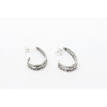 Dolphin J Sterling Silver Earrings-JEWELLERY / EARRINGS-Silver Lion (THA)-The Outpost NZ