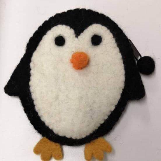 Felted Wool Penguin Purse-ACCESSORIES / PURSES & WALLETS-COLOURS HANDICRAFT (NEP)-The Outpost NZ
