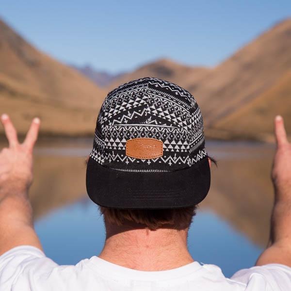 Five Panel Pattern Cap-ACCESSORIES / HATS-Long Ma Lae (THA)-Aztec Arrows-The Outpost NZ