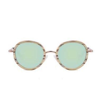 Framed Round Sunglasses-ACCESSORIES / SUNGLASSES-Lonsy Eyewear International Co.Ltd (CHI)-Gold-The Outpost NZ