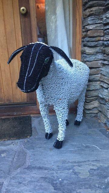 Hand Made Shrek The Sheep-HOMEWARES-ZIMBABWE - To be Changed-The Outpost NZ