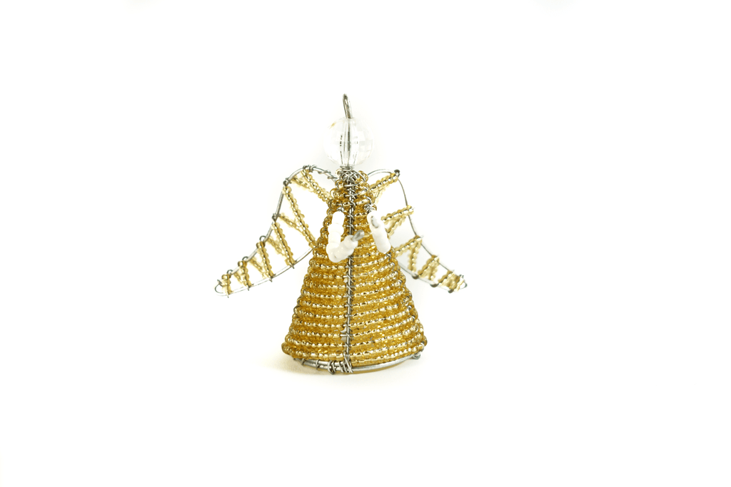 Hand Made Small Angels-FESTIVE-ZIMBABWE - To be Changed-Gold-The Outpost NZ