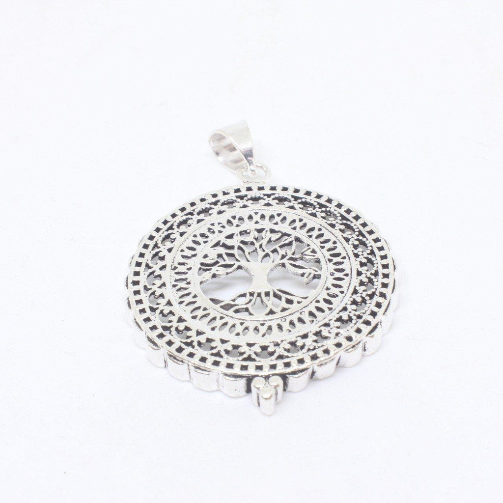Handan Silver Plated Pendant-JEWELLERY / NECKLACE & PENDANT-Gopal Brass Man (IND)-The Outpost NZ