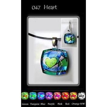 Heart Cubism Square-NZ JEWELLERY-TracyH (NZ)-Green-Earrings-The Outpost NZ