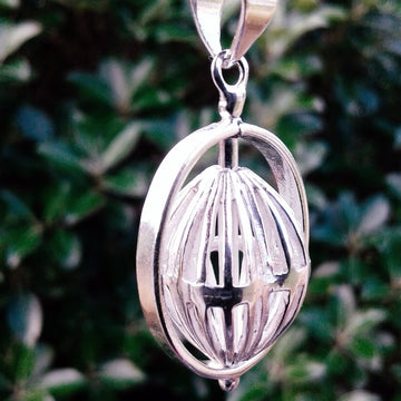Heleentje Silver Plated Pendant-JEWELLERY / NECKLACE & PENDANT-Gopal Brass Man (IND)-The Outpost NZ