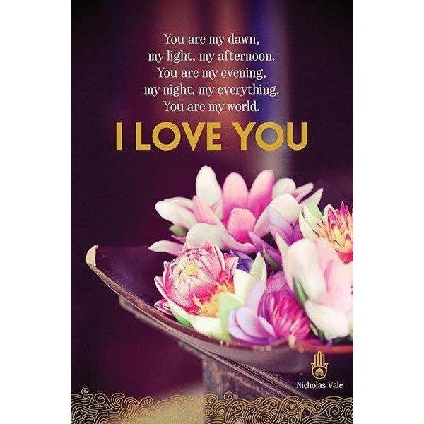 I Love You Lotus Card-NZ CARDS-Affirmations (NZ)-The Outpost NZ