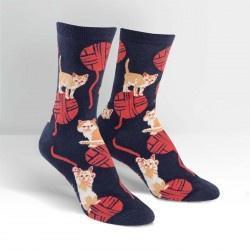 Kitten Knitten Female Crew Socks-NZ ACCESSORIES-Espial Marketing Ltd (NZ)-The Outpost NZ