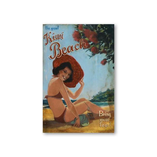 Kiwi Beach Canvas By Paul Ny,NZ ART,The Outpost NZ The Outpost NZ, New Zealand, outpost, Queenstown 